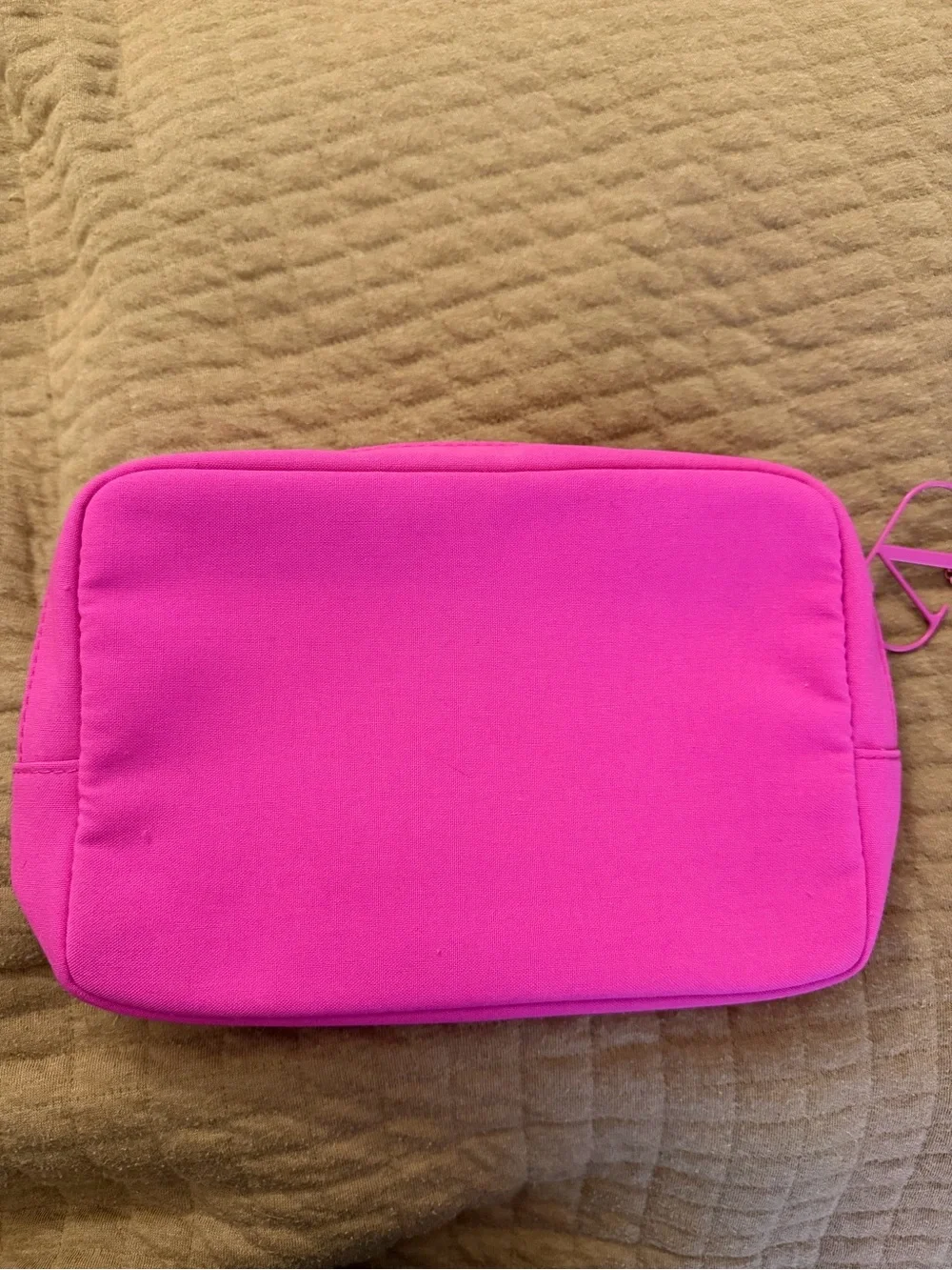 Valentino Hot Pink V Logo Cosmetic Pouch